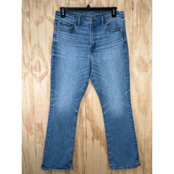 American Eagle Men’s Jeans Slim Bootcut Light Wash Size 33x30 Airflex+ - Picture 9 of 9